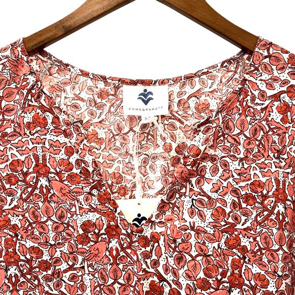 Pomegranate Womens Orange Bird Caftan Cover Up Size XS New with Tags NWT - Picture 4 of 11